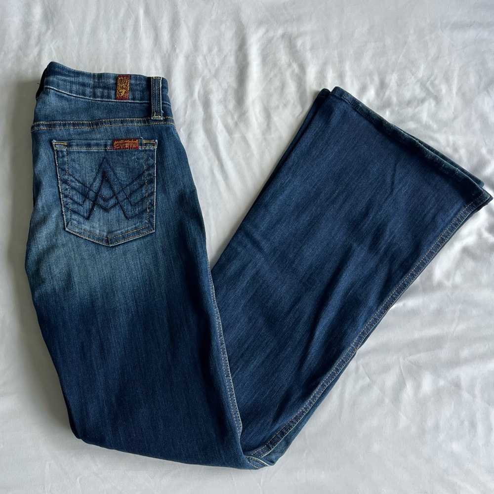 7 For All Mankind Dark Blue Boot Cut “The Lexie” petite jeans size 26